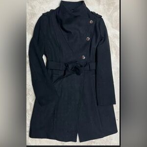 Guess Black Coat with Patterned Lining